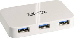 Hub USB 3.2 Gen 1 LINDY  4 porty  biały