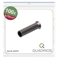 Końcówka rurkowa Quadrios 22C474 22C474, Bez izolacji, 0.75 mm²  x 6 mm, 100 szt.