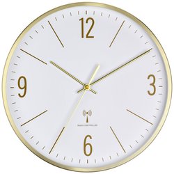 TFA Dostmann 60.3534.53 Sterowany radiowo Zegar ścienny 300 mm x 45 mm x 300 mm złoty