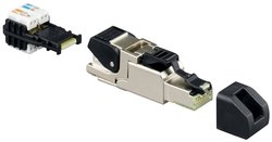 Złącze męskie RJ45 Rutenbeck US-Cat.6A iso B 13900320, RJ45, CAT 6a, 1 szt.