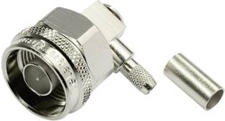 Złącze N Telegärtner J01020A0035 J01020A0035 złącze męskie kątowe 50 Ω 1 szt.