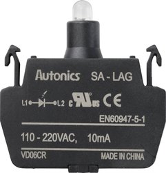 TRU COMPONENTS Typ pojedynczy blok LED / 110 V, 240 V / zielony TRU COMPONENTS SA-LAG Element LED zielony 110 V, 240 V 1 szt.