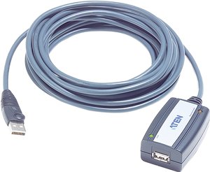 Kabel USB ATEN UE250-AT, USB 2.0, Złącze męskie USB-A, Złącze żeńskie USB-A, 5.00 m