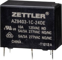 Przekaźnik mocy Zettler Electronics AZ9403-1C-24DE 2349918, monostabilny, 1 cewka, 277 V/AC, 5 A, 1 szt.