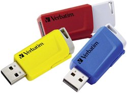 Pendrive USB Verbatim Store 'n' Click 3 x 16 GB USB 3.0, czarny Pendrive USB Verbatim 49306 , 3 szt.
