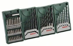 Zestaw bitów i wierteł do drewna, metalu i betonu Bosch Mini-X-Line Multipack