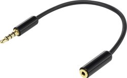 SpeaKa Professional SP-7870156  Jack Audio Przejściówka, adapter [1x złącze męskie jack 3,5 mm - 1x złącze żeńskie jack 2,5 mm] czarny