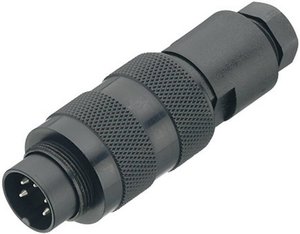 Złącze męskie okrągłe binder 09-0121-25-06, styki:6, 250 V, 5 A, 1 szt.
