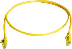 Kabel LAN Telegärtner L00000A0294, 1 szt., RJ45, CAT 6, U/UTP, 0.50 m, żółty