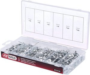 Asortyment nitów zrywalnych, 400 szt KS Tools 970.0150 1 szt.