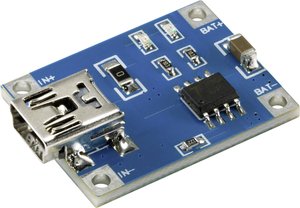 TRU COMPONENTS moduł ładowania do akumulatorów litowych 1A (2 sztuki) Moduł ładowania TRU COMPONENTS TC-8579944 1 szt.