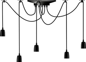 Lampa sufitowa, podwieszana Segula Phoenix 50588 E-27  czarny
