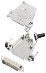 Zestaw listew męskich D-Sub encitech D45ZF25-DBP-W-K 6355-8046-03, rzędy: 2, styki: 25, 45 °, 1 szt.