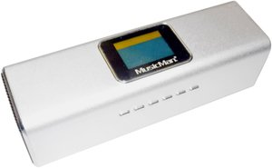 Głośnik przenośny z LCD Technaxx MusicMan MA, microSD, USB, AUX-IN, tuner FM, srebrny