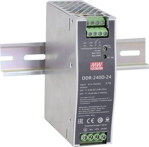 Przetwornik DC/DC na szynę DIN Mean Well DDR-240C-24 DDR-240C-24 24 V/DC 10 A 240 W Ilość wyjść:1 x