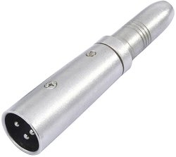 Przejściówka, adapter Omnitronic 30226500 [1x złącze męskie XLR 3 pin - 1x złącze żeńskie jack 6,3 mm (mono)]