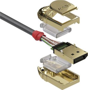 Kabel DisplayPort LINDY LINDY 15m DisplayPort Kabel Gold Line 36297, 15.00 m