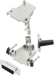 Zestaw listew żeńskich D-Sub TRU COMPONENTS TCD45ZF15DBSK 7708952, rzędy: 2, styki: 15, 45 °, 1 szt.