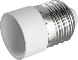 Adapter trzonu żarówki z tworzywa sztucznego E27 na E14 maks. 60 Adpater do oprawy Heitronic 501013, 1 szt., 60 W