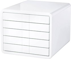 HAN 1551-12, Box i-Box, innowacyjny i designerski design, doskonała obudowa w jakości Premium. Z 5 zamkniętymi szufladami, biały Szafka z szufladami HAN 1551-12 biały DIN A4, DIN C4 Ilość szuflad: 5