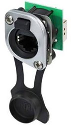 Neutrik ECON NE8FDP-TOP - gniazdo przelotowe TOP EtherCon RJ45 Złącze męskie RJ Neutrik NE8FDP-TOP, RJ45, piny:8P8C, 1 szt.