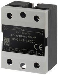 Przekaźnik SSR TRU COMPONENTS TC-GSR-1-25DD 25 A 220 V/DC Obwód prądu stałego 1 szt.