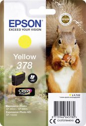 Epson atrament T3784, 378 tusz oryginalny  Żółty C13T37844010