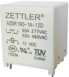 Przekaźnik drukowany Zettler Electronics AZSR190-1A-12DL, monostabilny, 1 cewka, 800 V/AC, 90 A, 1 szt.