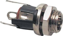 Gniazdo zasilające montażowe, styk przełączający, O 2.5 mm