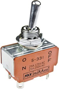 Przełącznik dźwigienkowy NKK Switches S32 S32, 3 x wł/wł, 125 V/AC, 25 A, 1 szt.