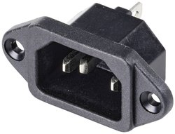 Złącze męskie IEC TRU COMPONENTS TC-10475840, styki: 3, 250 V, 10 A, 1 szt.