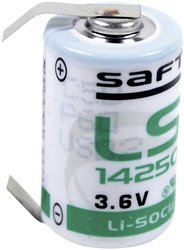 Bateria 1/2 AA Saft LS14250CLG, 3.6 V, 1200 mAh, litowe, U-końcówka do lutowania, 1 szt.