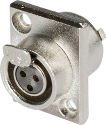 Złącze mini XLR żeńskie, 3-Pin Hicon HI-XMEF3