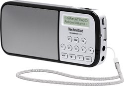 Radio kieszonkowe TechniSat Techniradio RDR DAB+, UKW latarka kieszonkowa srebrny
