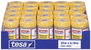 tesa Easy Cover® 4401 Precision Standard Paper to sprytne rozwiązanie do maskowania 2 w 1 (papier maskujący i taśma malarska) Papier maskujący tesa tesa Easy Cover® 04401-00001-00  (D x S) 25 m x 18 cm 25 m 1 szt.