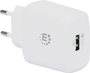 Manhattan 102285 Ładowarka USB 18 W gniazdo Maksymalne natężenie wyjściowe 3 A Ilość wyjść: 1 x złącze żeńskie USB-A 3.2 Gen 1 (USB 3.0) Qualcomm Quick Charge 3.0