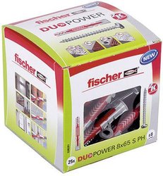 Kołek 2-komponentowy Fischer DUOPOWER 8x65 S PH LD 538261 8 mm 25 szt.