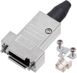 Obudowa złącza D-SUB encitech DTSL37-RG-SJS-M2.5-T-K 6560-2217-34, odlew cynkowy, 180 °, 1 szt.