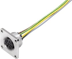 M16 6-pinowe gniazdo kołnierzowe  Natężenie znamionowe=5 A  binder 09 0124 320 06 Zawartość: 1 szt.