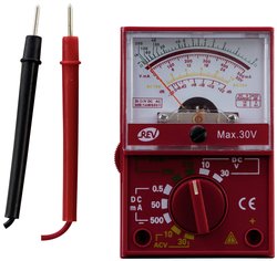 Multimetr analogowy Multitester czarno/czerwony Multimetr REV Vielfachmessgerät Analog sw/rt