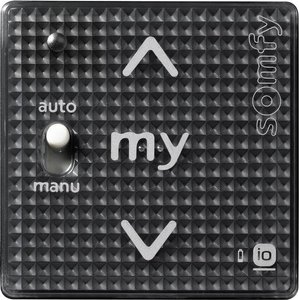 Smoove A / M IN io Black Shine sens. Nadajnik ścienny 1-K + 2 płyty montażowe Przełącznik ścienny Somfy 1811102 1 szt.