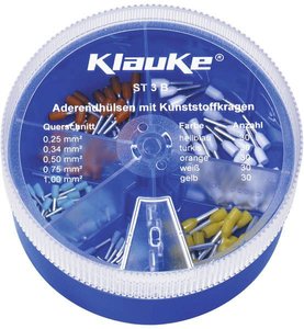 Zestaw końcówek rurkowych Klauke ST3B, 0.25 mm² - 1 mm², 150 Teile