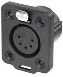 Złącze męskie XLR Neutrik NC5FDX-TOP, złącze żeńskie do wbudowania, 1 szt.