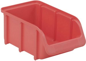 Skrzynka magazynowa Hünersdorff 2 672100  (S x W x G) 102 x 74 x 164 mm czerwony 1 szt.