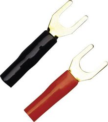 Końcówki widełkowe płaskie Sinus Live średnica: 5 mm, czerw./czar., zestaw 10 szt.