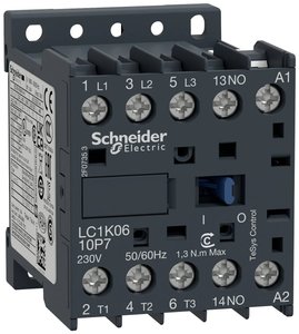 Stycznik Schneider Electric LC1K0610P7 LC1K0610P7, 3 styki, 1 szt.