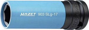 Wkrętak udarowy, wkrętak maszynowy Gniazdo klucza nasadowego 1/2'' (12,5 mm), SW 17 mm Nasadka do klucza udarowego 17 mm Hazet  903SLG-17-SB zewnętrzny sześciokąt 1 szt.