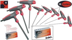 Zestaw wkrętaków z uchwytem T do śrub z gniazdem sześciokątnym Zestaw wkrętaków Vigor  V1409