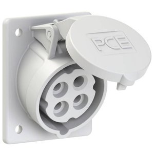 Gniazdo natynkowe CEE skośne (70x85mm) 16A 4p 1h IP44/IP54 Puszka montażowa CEE PC Electric 414-1 16 A