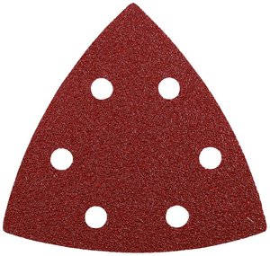 Trójkąty szlifierskie Quick-Stick kwb - do szlifierek delta, K 120, 93 mm, korund, do drewna i metalu, perforowane na rzepy (20 sztuk - profesjonalne opakowanie ekonomiczne) Papier ścierny delta, zestaw kwb  542842  1 szt.